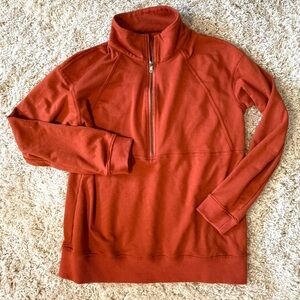 Men's Rust Half-Zip Sweater